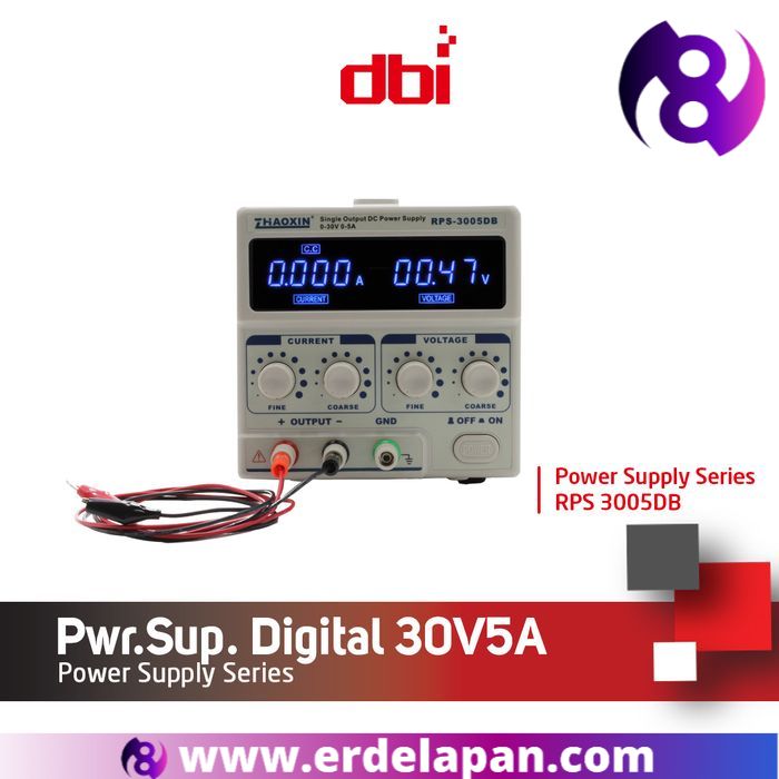 DC Power Supply 30V Trafo + Kabel Digital (RPS-3005DB)