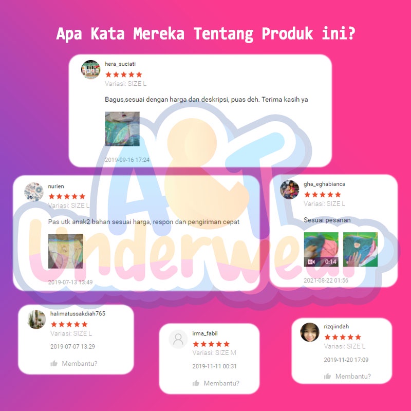 AT004-6 pcs Celana dalam anak karakter IC/celana dalam anak perempuan