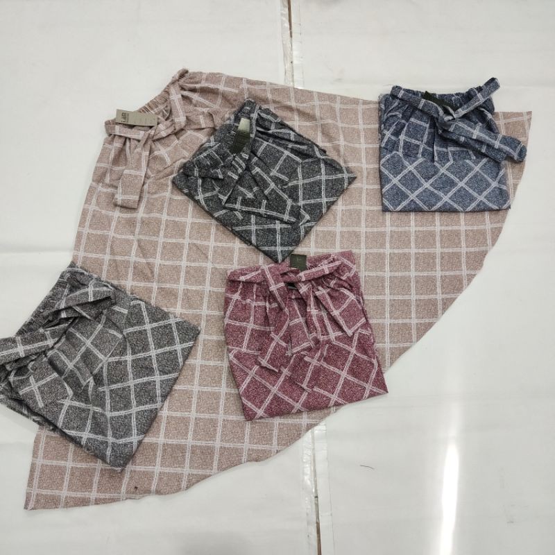 Rok katun terbaru | rok panjang poli katun | rok panjang kotak | rok katun kotak mayung