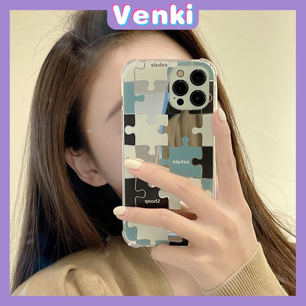 iPhone Case Acrylic HD Mirror Airbag Shockproof Protection Camera Cute Puzzle Compatible For iPhone 11 iPhone 13 Pro Max iPhone 12 Pro Max iPhone 7 Plus iPhone xr xs max