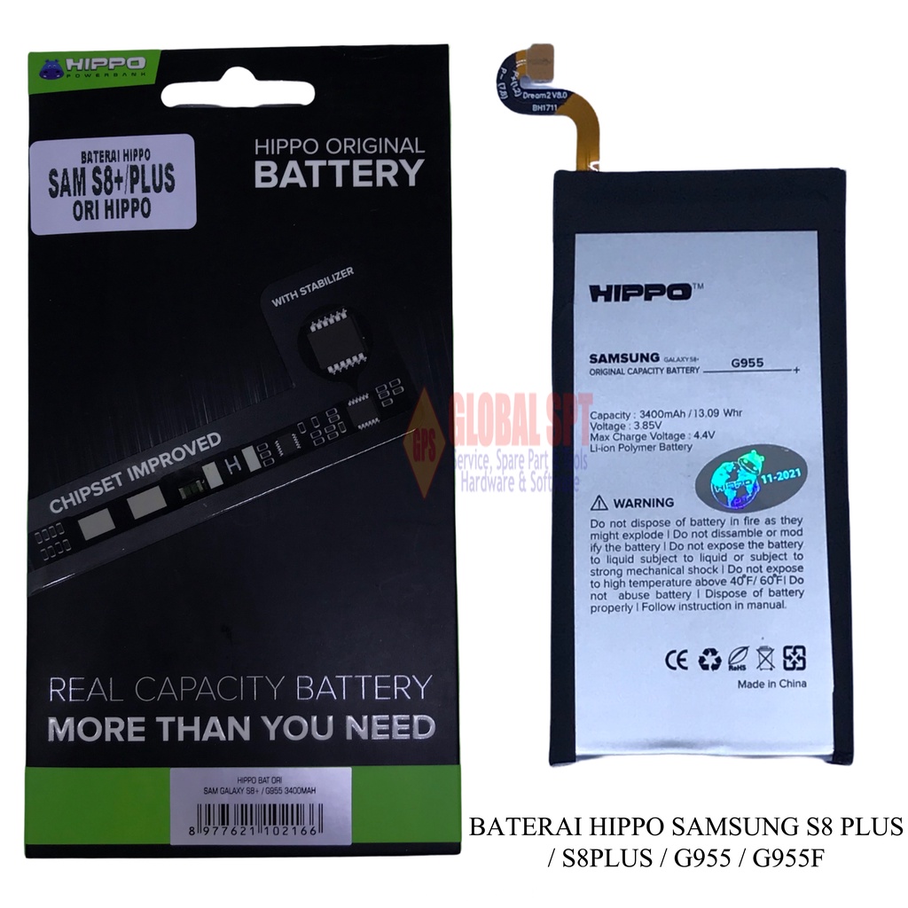 BATERAI HIPPO SAMSUNG S8 PLUS / BATRE / BATERE S8+ / S8PLUS / G955 / G955F