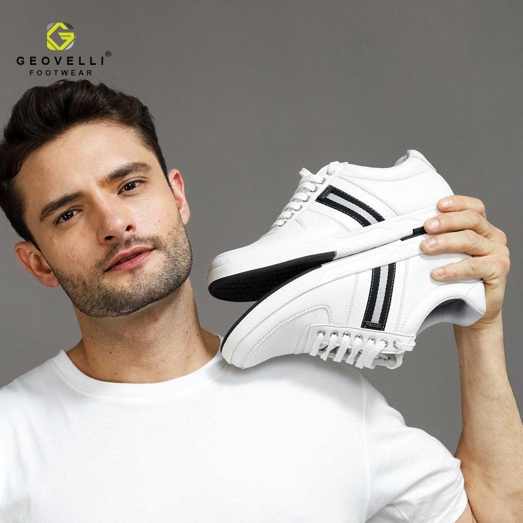 GEOVELLI - Sepatu Putih Pria Casual Sepatu Sneakers Model Kekinian