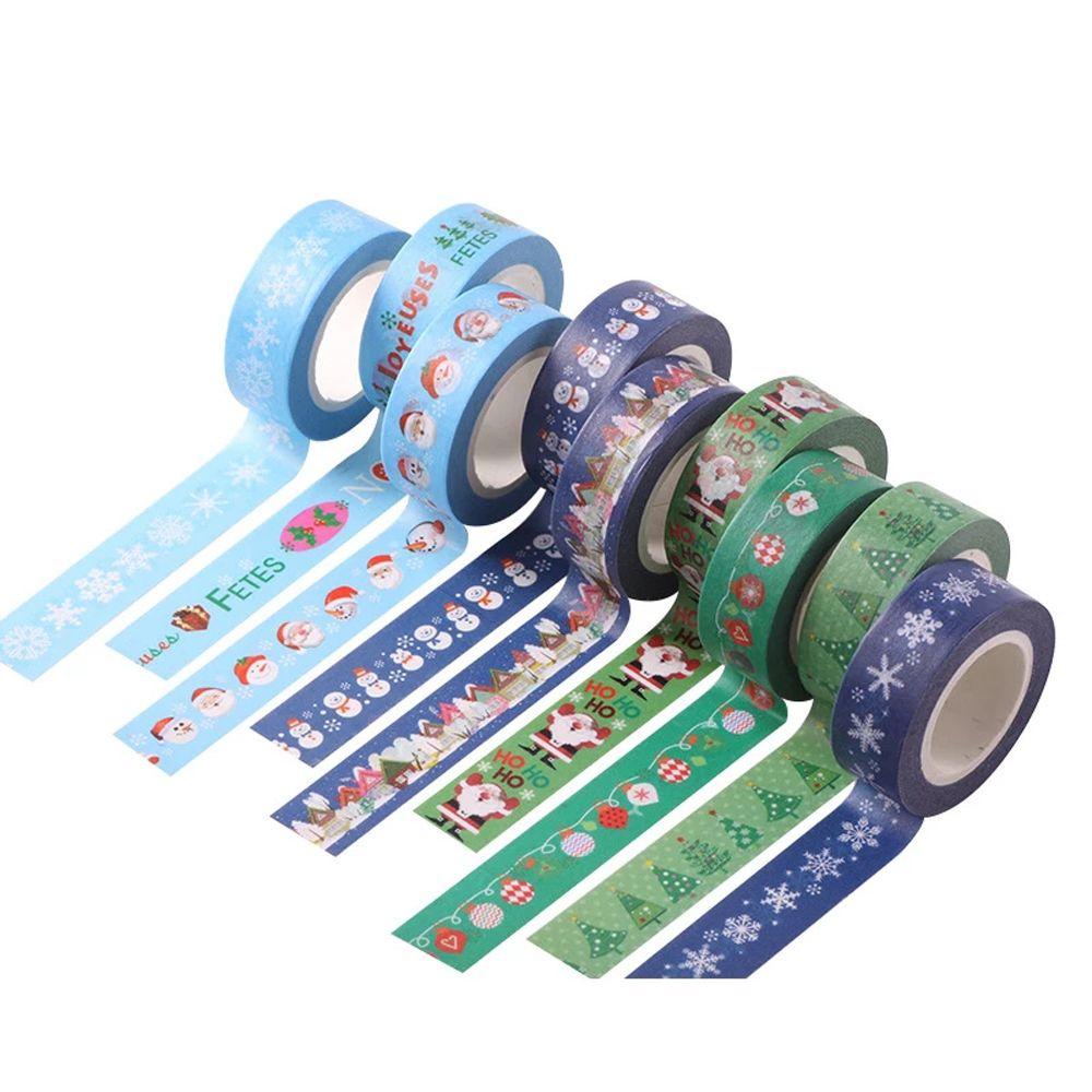 【 ELEGANT 】 Selotip Natal Office Supply Creative Office Adhesive Tape DIY Scrapbooking Tape Stiker Buku Pegangan Decor Adhesive Tape