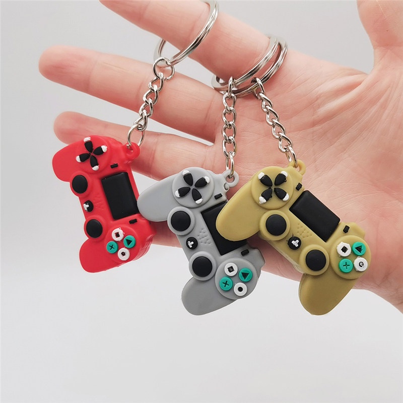 TK Creative Mini Game Console Controller Keychain Cartoon Model Joystick Handle Key Chain