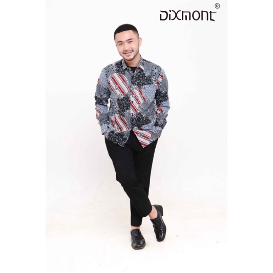 Dixmont Kemeja Pria Batik Panjang Hem BL02421