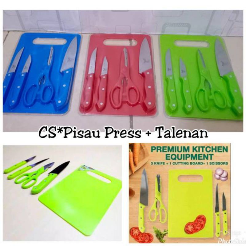 (COD)Pisau Set 5in1/Pisau Set Telenan/Pisau Warna