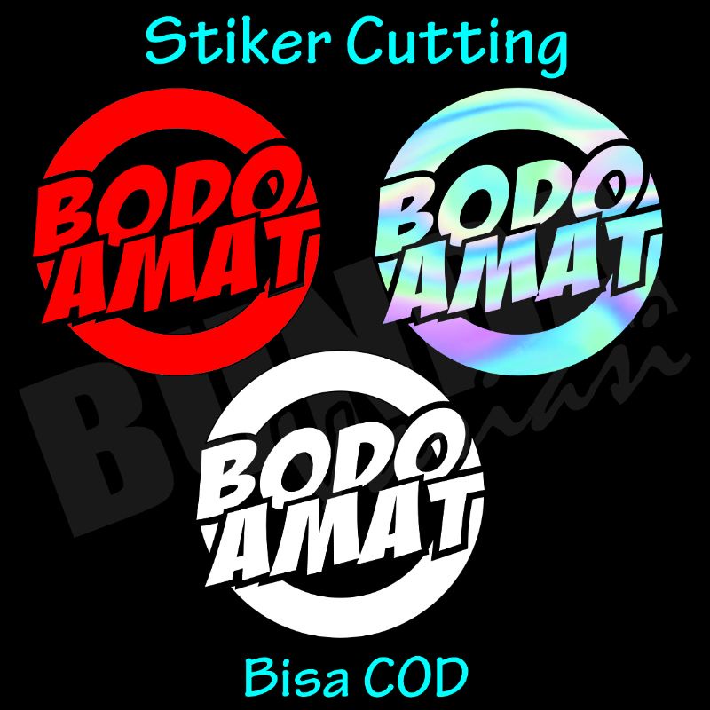 

stiker cutting bodo amat sticker reflective hologram