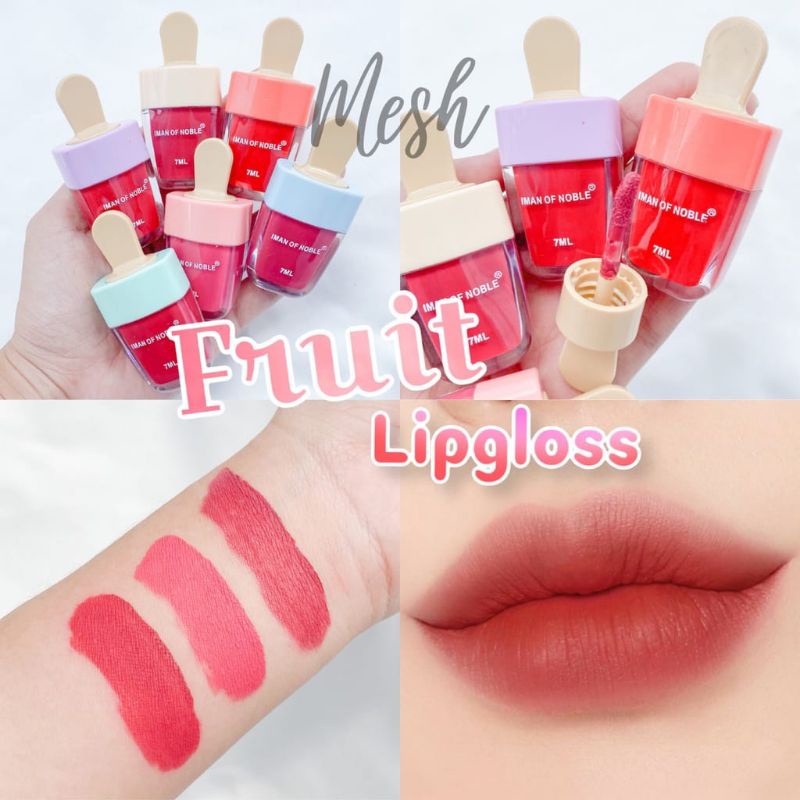 Lipstik NOBLE ICE MATTE 7 ml - Iman Of Noble Ice Cream Fruit Lipgloss Matte P7039-24B