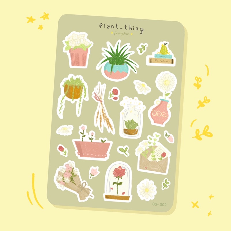 

Pearydust mini sticker sheet - Plant-thing