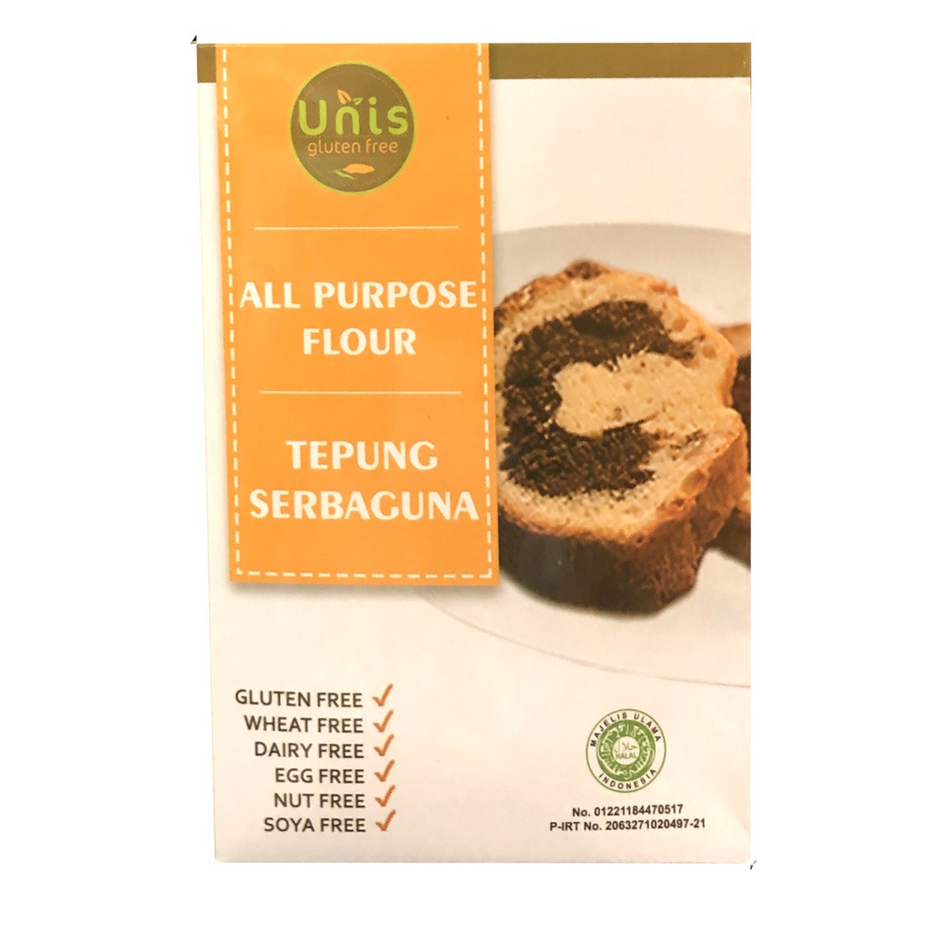 Unis Gluten Free All Purpose Flour 500gr Tepung Serbaguna Premiks Tepung Kue Instan Bebas Gula