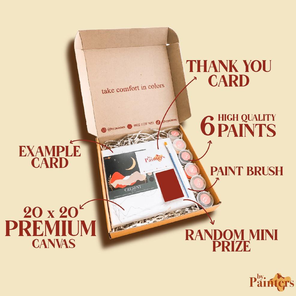 

Yj2Code Paint By Number Benevolent |ByPainters | Painting DIY Set | 20x20cm Kanvas & 6 Akrilik | Kit