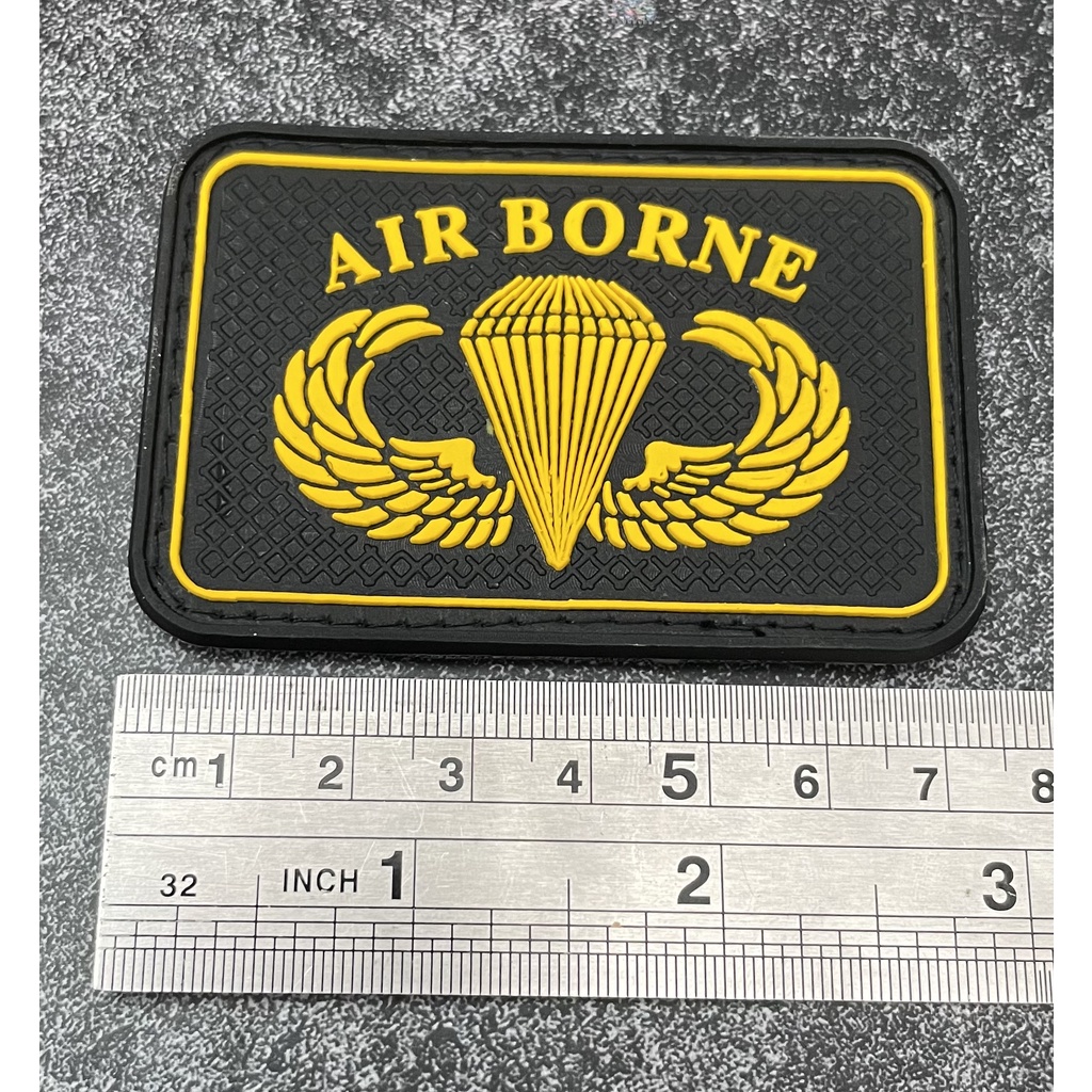 Patch Airborne (Kotak) - Patch Velcro Airborne Brg - Prepetan