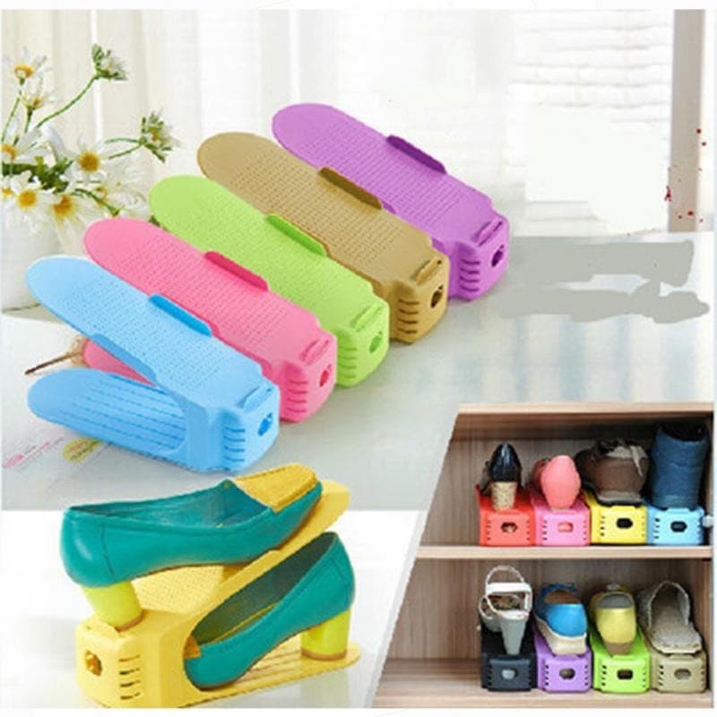 HARGA PROMO!! Rak Tempat Penyimpanan Susun Sepatu Sandal Adjustable Shoes Organizer