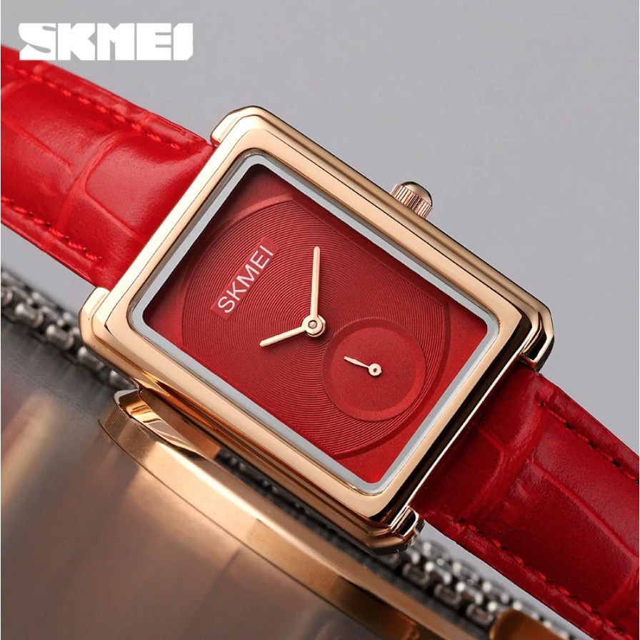 Jam Tangan Wanita SKMEI 1691 Kulit / Leather Women's Watches Ladies Quartz Clock Anti Air