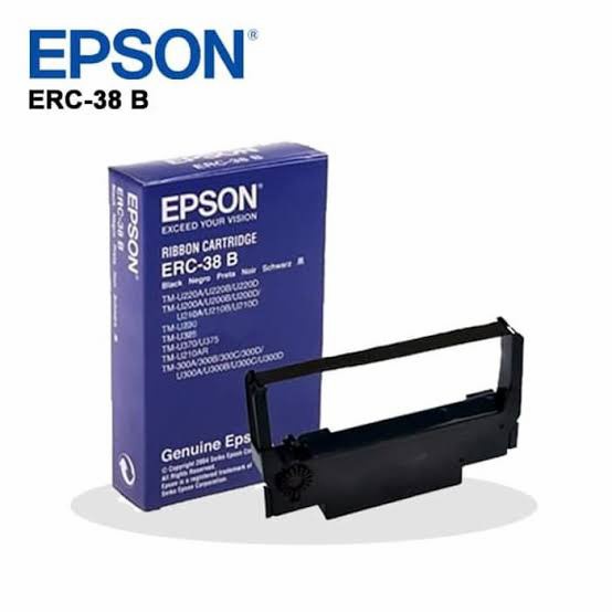 Catridge Pita Ribbon Epson ERC38 B Black Ori  Printer Kasir Epson TMU 220 ERC 38B Printer TMU220 ERC 38BR