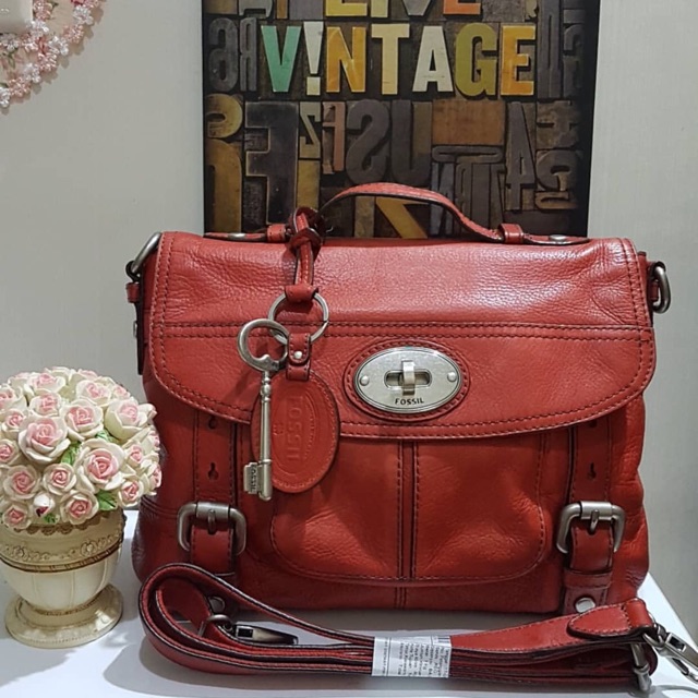 Fossil Maddox Messanger Red
