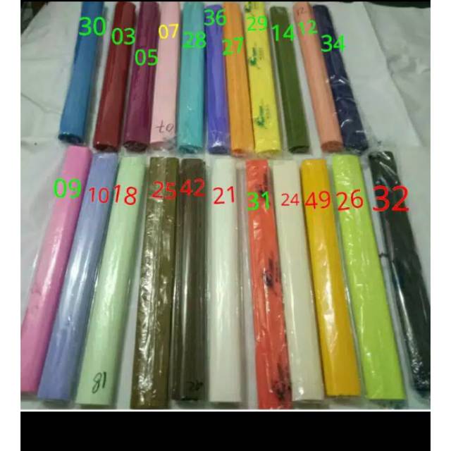 

Kertas krep/krep itali gak mudah luntur klo kena air