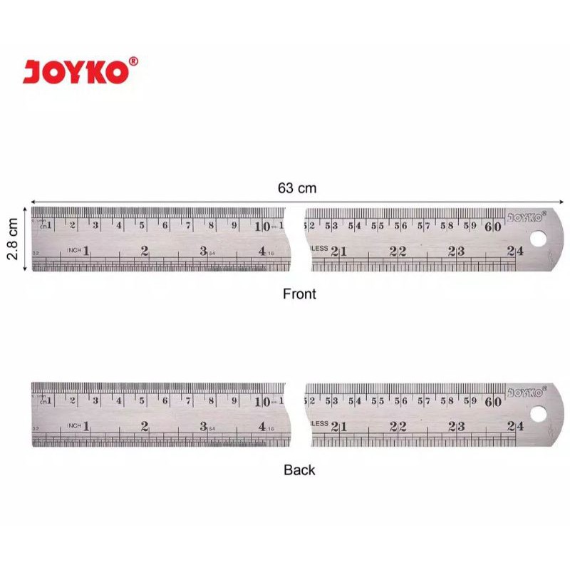 

Penggaris Besi Joyko 60 Cm Stainless Steel Ruler Joyko