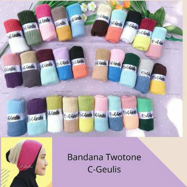 Bandana Two tone C-Geulis Harga per pcs