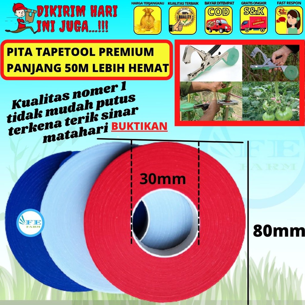 Pita Tapetool Premium Panjang 50 Meter FEFARM