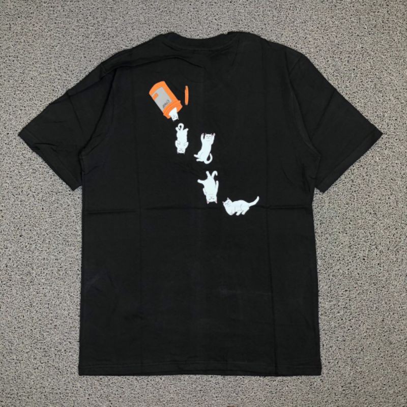 TSHIRT KAOS BAJU RIPNDIP NERMAL PILLS BLACK LIKE ORI