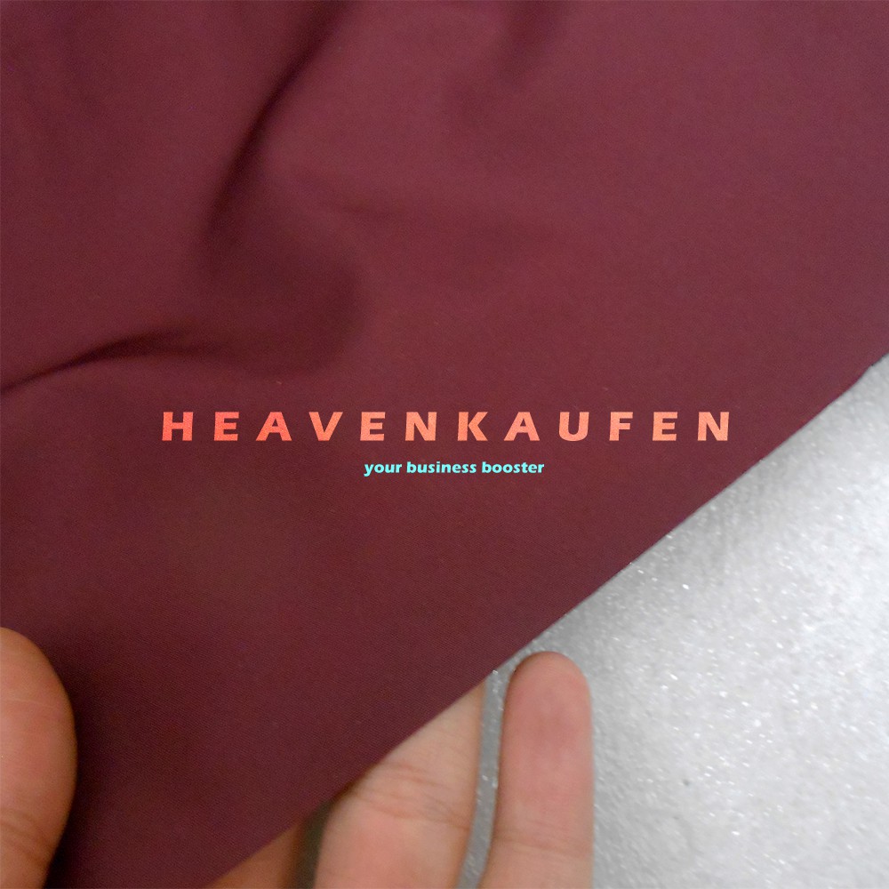 Bahan Kain Jaket Micro NS Polos Warna Deep Maroon / Merah Hati Marun Gelap Meteran