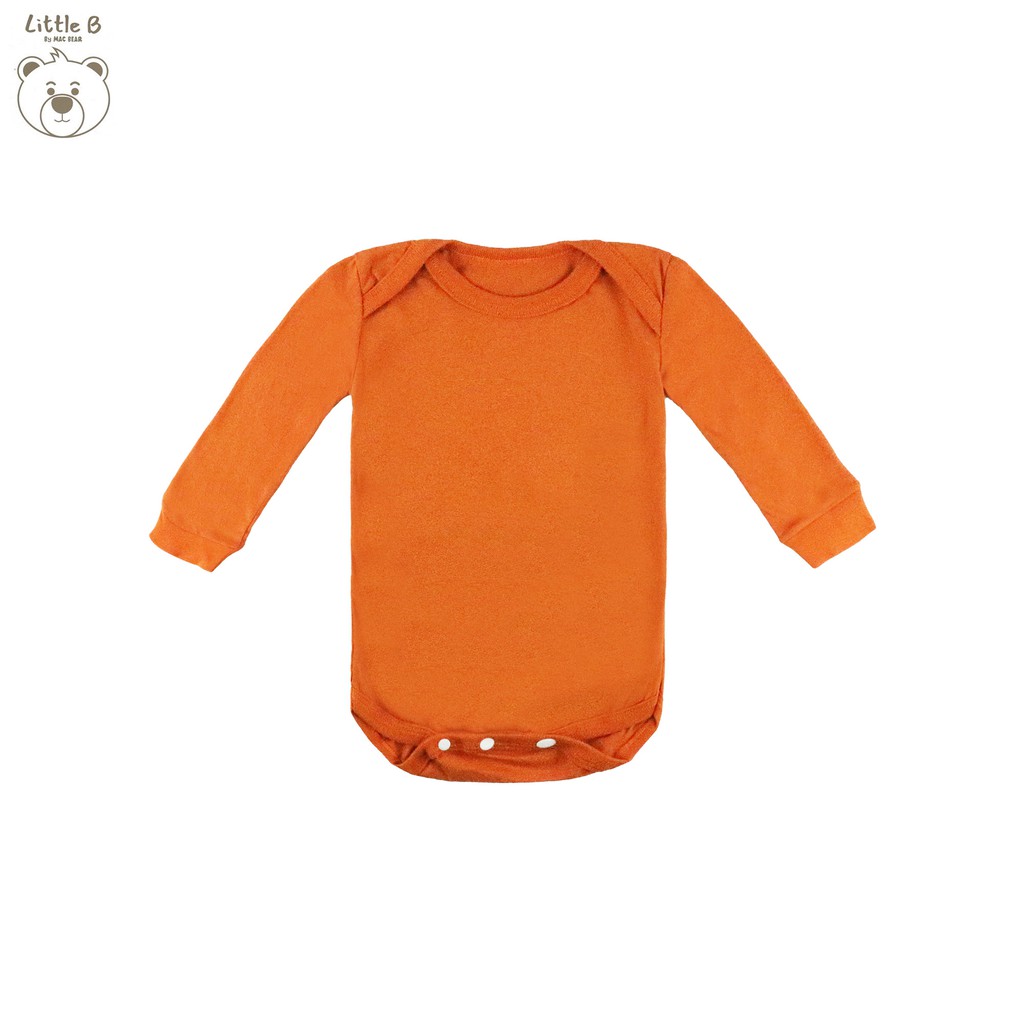 Little B By MacBear Jumper Bayi Unisex Basic Collection Little Boly Newborn - 12 bulan-Orange