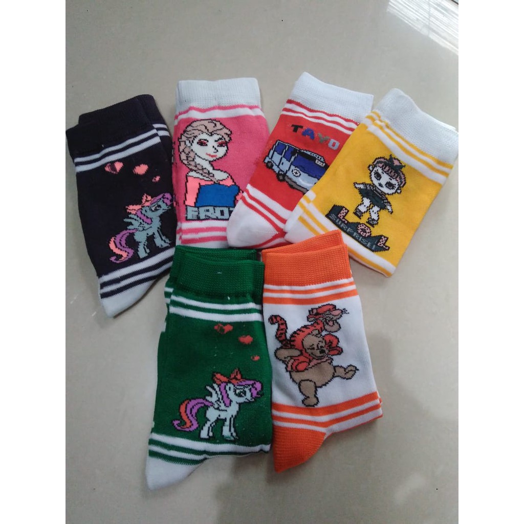 Kaos kaki Anak Perempuan dan Laki Laki Paud TK SD usia 2 tahun sampai 8 Tahun