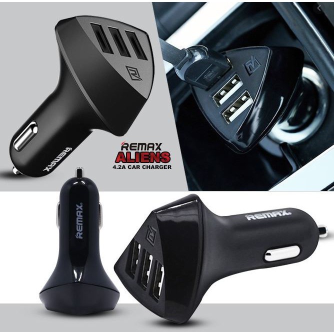 RCC304 SAVER CAR Charger 3 USB adaptor Mobil batok cas HP