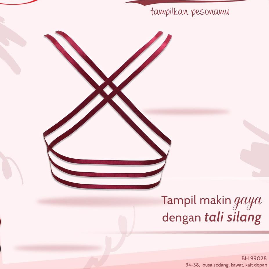 ❁ Sorex Fashion Bra Pesta Tali Double X Kait Depan Busa Sedang Kawat Setara Cup B BH 99028 ♬
