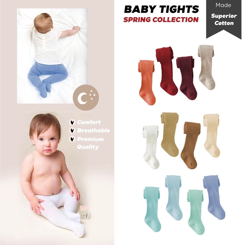 Legging Polos Tutup Kaki Leging Bayi Cotton Rich Platinum