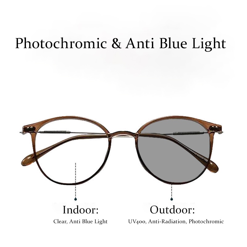 TR90 Kacamata Photochromic Anti Radiasi UV400 Untuk Pria / Wanita