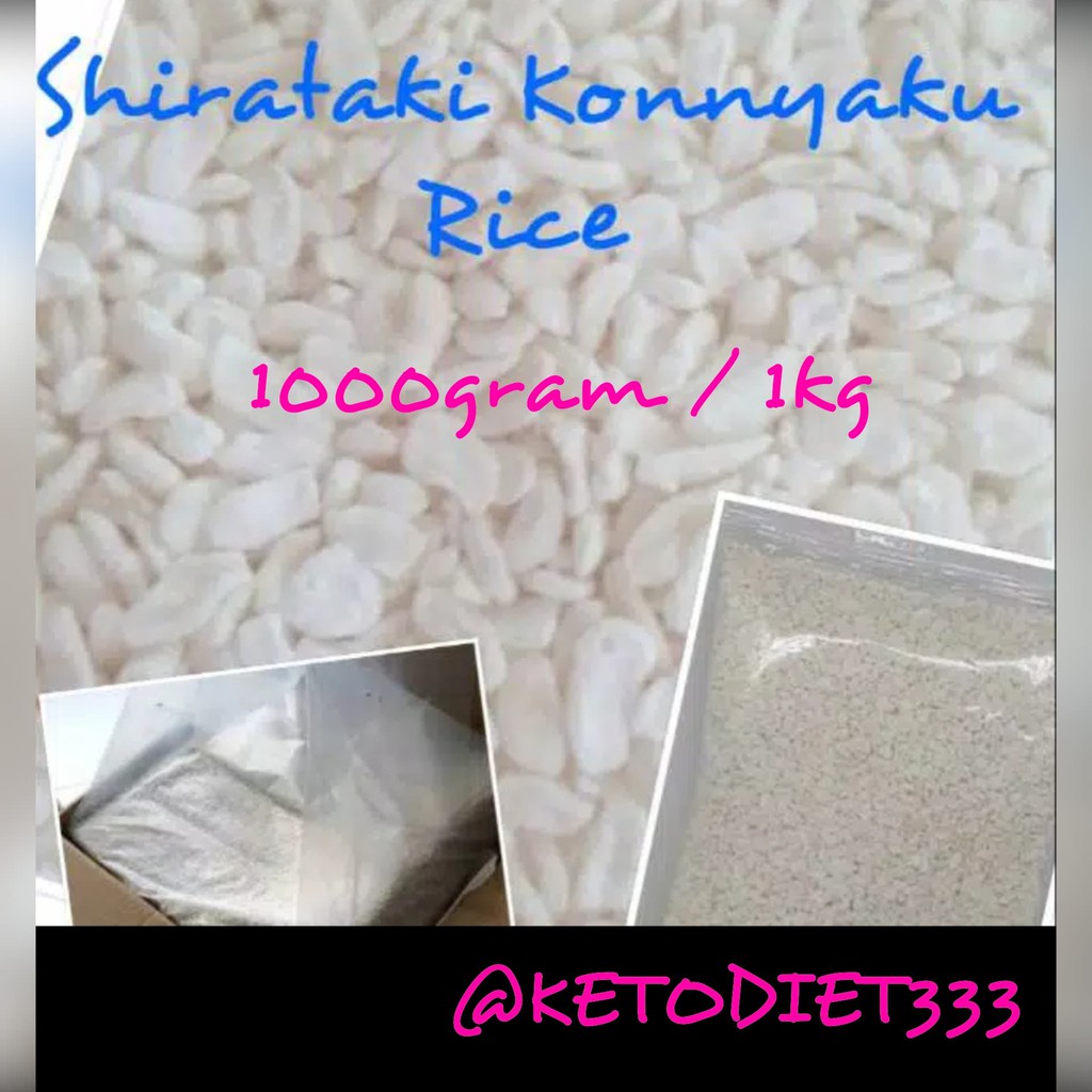 

PROMO LOW CARBS SHIRATAKI KONNYAKU RICE / BERAS SHIRATAKI UK 1KG TERMURAH