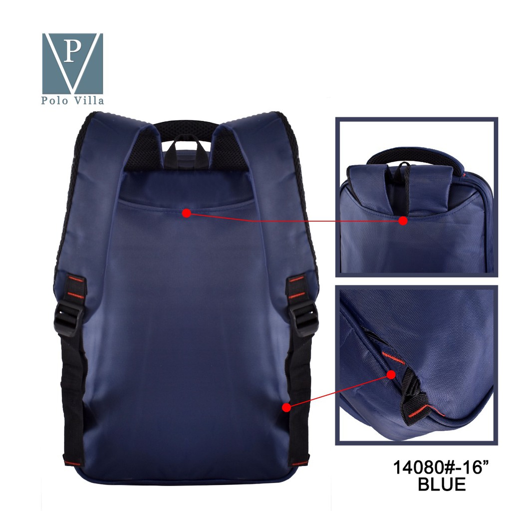 (Toko OB) Tas Murah Sekolah Polo Villa 14080 Tas Ransel Multi Fungsi Tas Fashion Sekolah Tas Laptop Kerja