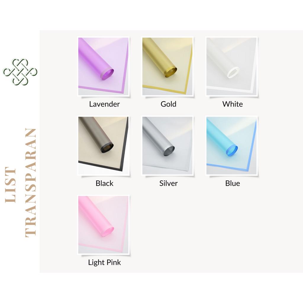 

[1 LEMBAR] Flower Wrapping List Transparan / Kertas Buket Bunga / Kertas Cellophane Eceran