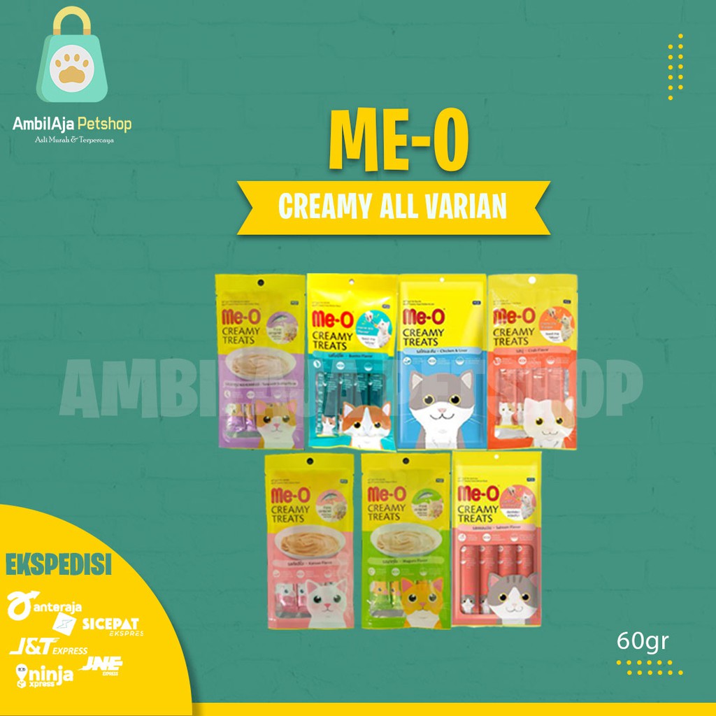 Makanan Snack Kucing MEO Creamy 60gr ALL VARIAN