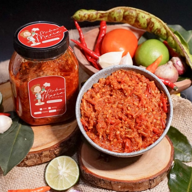 

SAMBAL BAWANG / TERI / BABY CUMI + Petai - LARGE SIZE - ENAK COOKED BY MADAME MARIA
