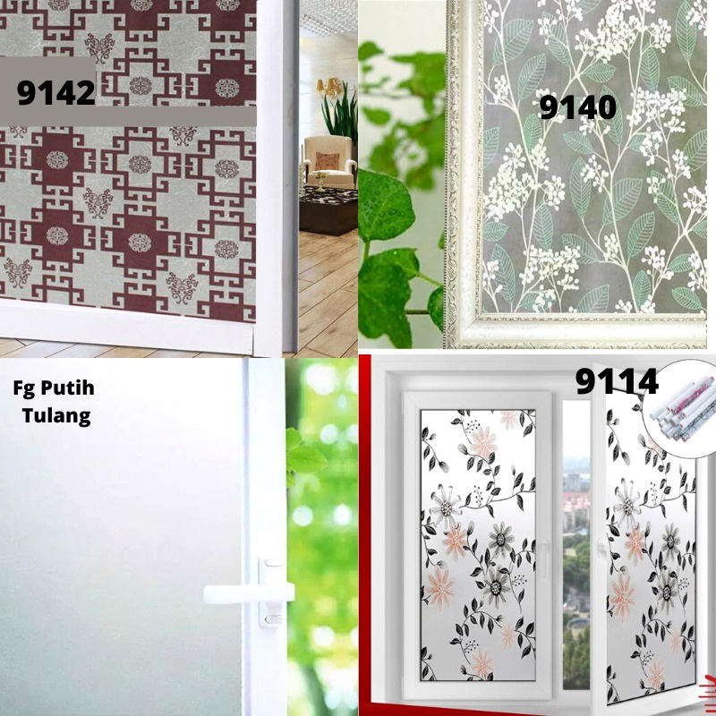 STIKER STICKER KACA LEBAR 90CM WALLPAPER WALPAPER FILM DEKORASI RUMAH PINTU JENDELA KAMAR MANDI SANBLAST SANBLAS SUNBLAST SUNBLAS KACA WALL PAPER WALLSTICKER WALLSTIKER WELPAPER KACA BAMBU BUNGA DAUN KOTAK PUTIH HITAM BURAM BUREM POLOS MINIMALIS 3D