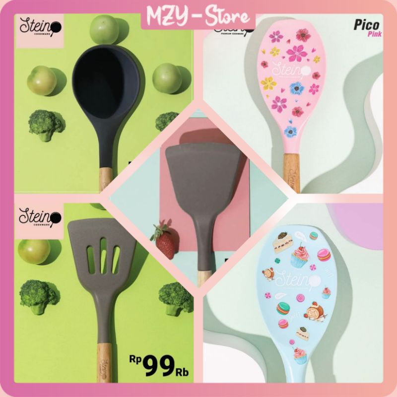 Stein Sutil Spatula Sodet Steincookware Spatula Choco Latte Soup Pico Pink Pico Blue Per Pcs