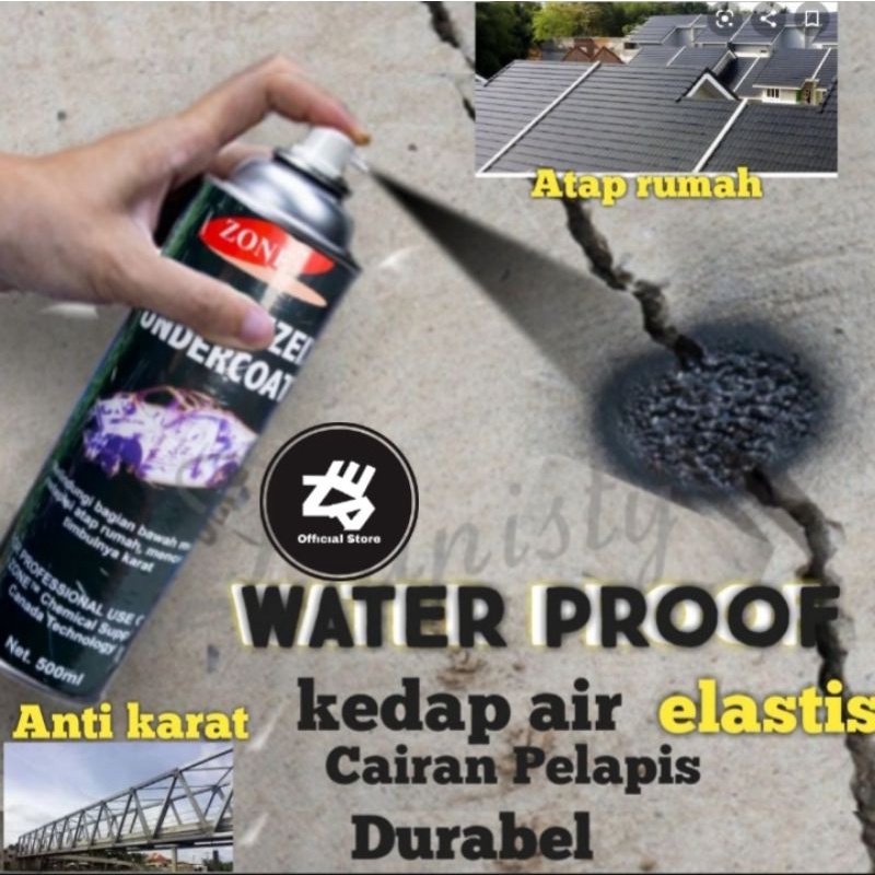 Undercoat Waterproof spray ajaib pelapis anti karat kolong mobil anti bocor atap rumah, dinding dll