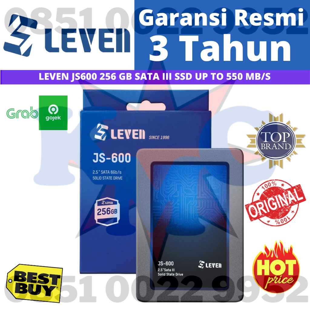 LEVEN JS600 256 GB SATA III SSD SETARA CRUCIAL BX500