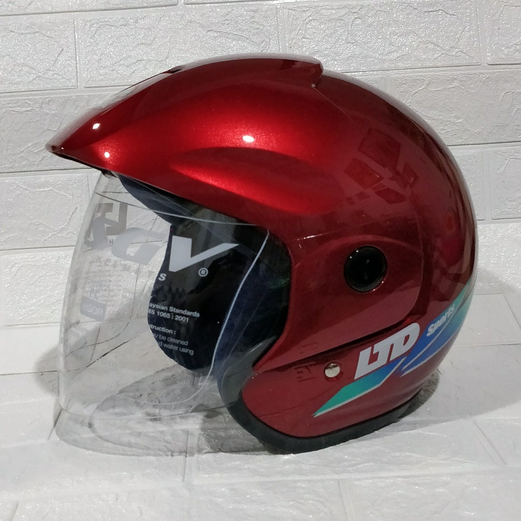 HELM LTD SPORT ASLI ORIGINAL GLOSY size L