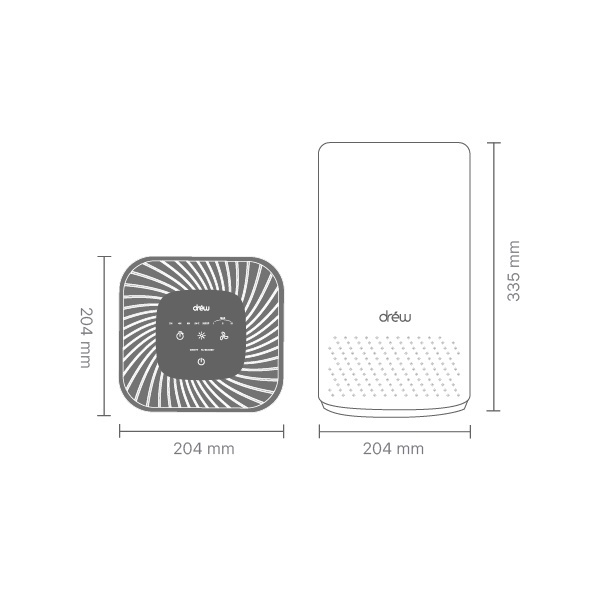 DREW Air Purifier - PURE 3 / Pembersih Udara / Purifier Hepa Filter