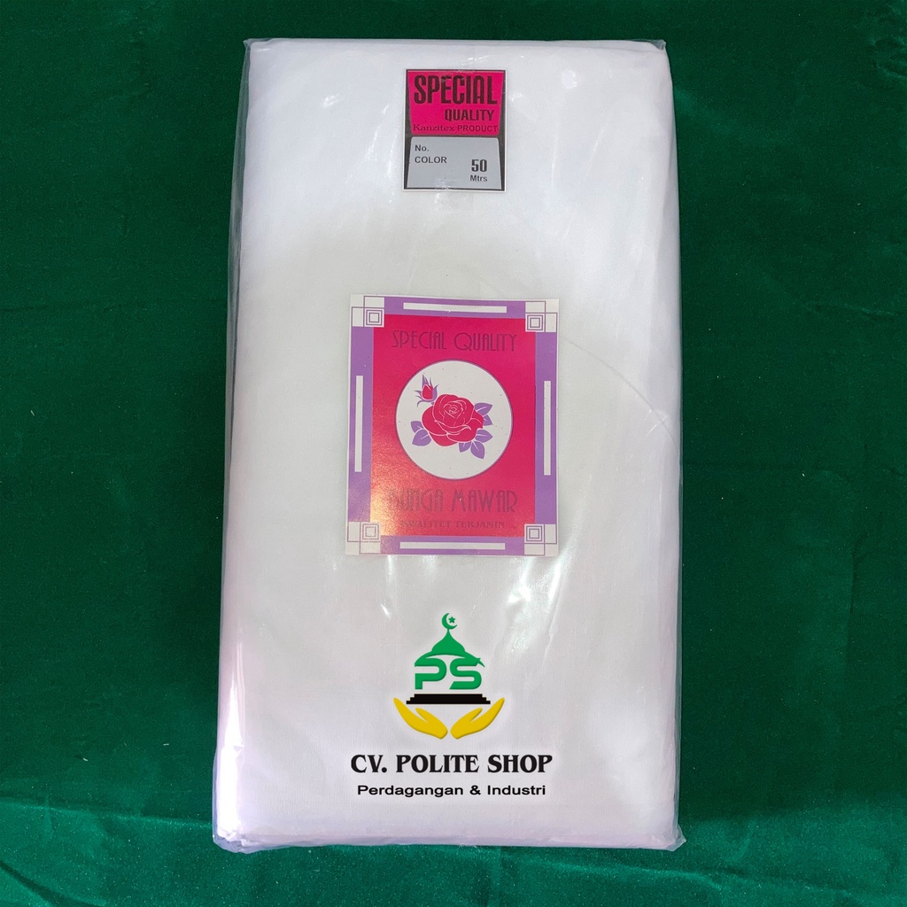 Kain kafan / mori jenazah tebal lebar 90 cm cap Mawar