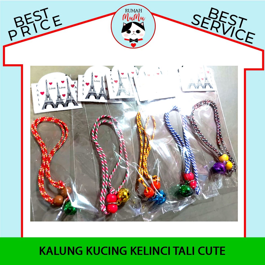 KALUNG COLLAR KUCING MUSANG KELINCI ANJING MODEL TALI SIMPLE EKONOMIS