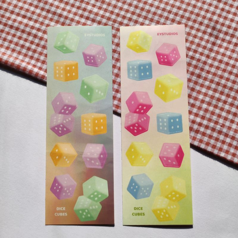 eystudios - Dice Sticker Kisscut Deco For Polcos / Journaling (BACA DESKRIPSI)