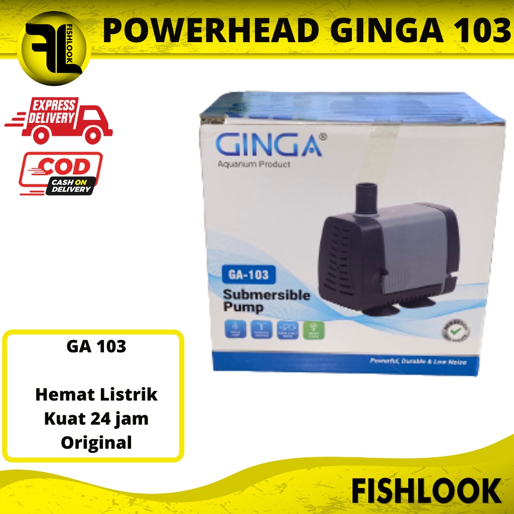 GINGA GA 103 - Pompa Air Celup Kolam Ikan Aquarium Aquascape GA103