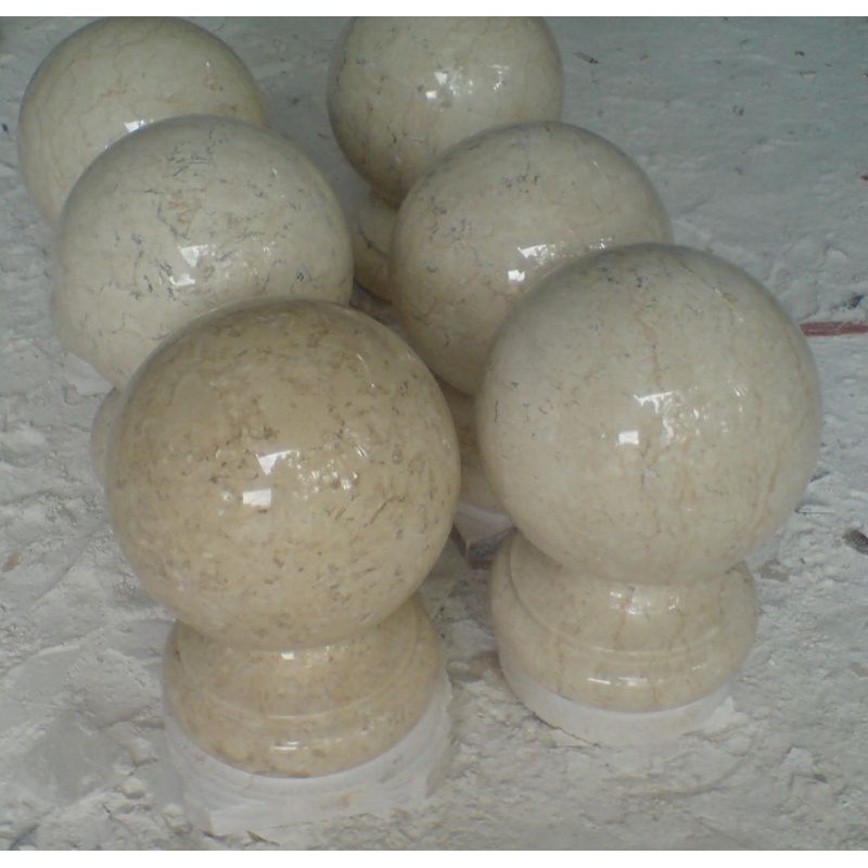 Bola Pillar Batu Marmer Alam