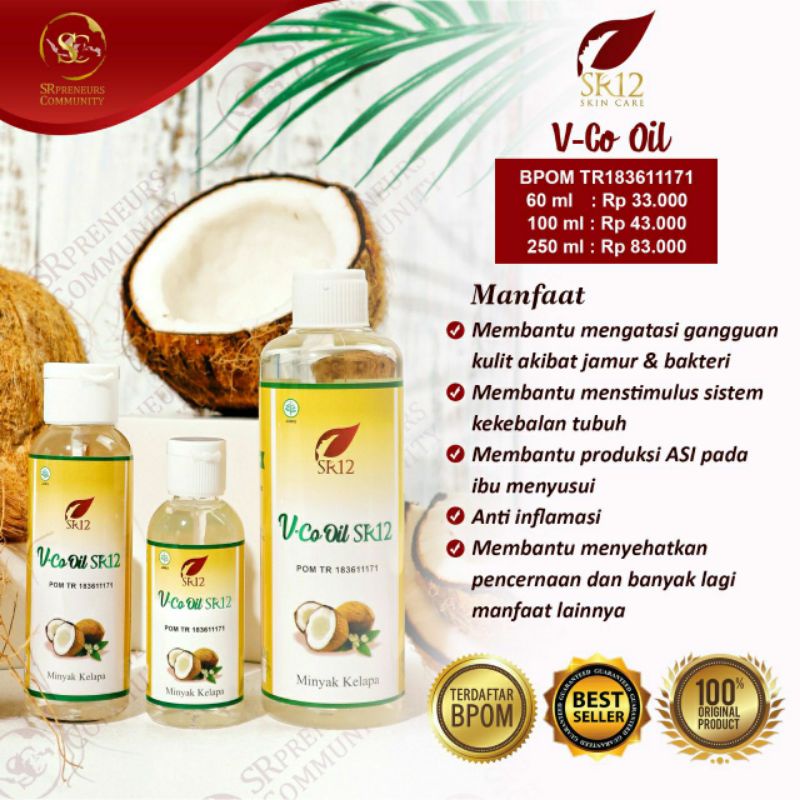 

VCO (Virgin Coconut Oil) SR12