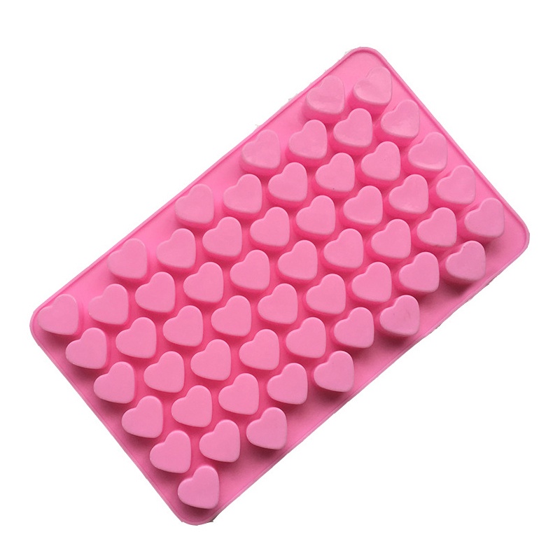 Cetakan Es Batu / Cokelat / Fondant / Pastry Bentuk Hati Mini 3D Bahan Silikon